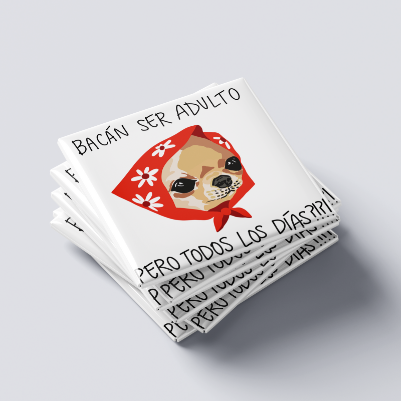 6 Magnetos ilustrados: Perrito cara de muffin